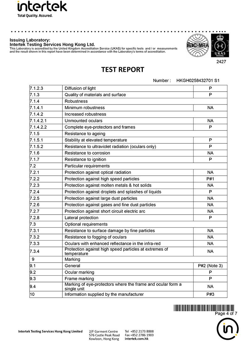 Test report 1-4